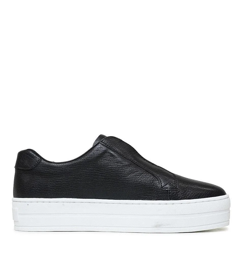 Shia Black Leather Sneakers