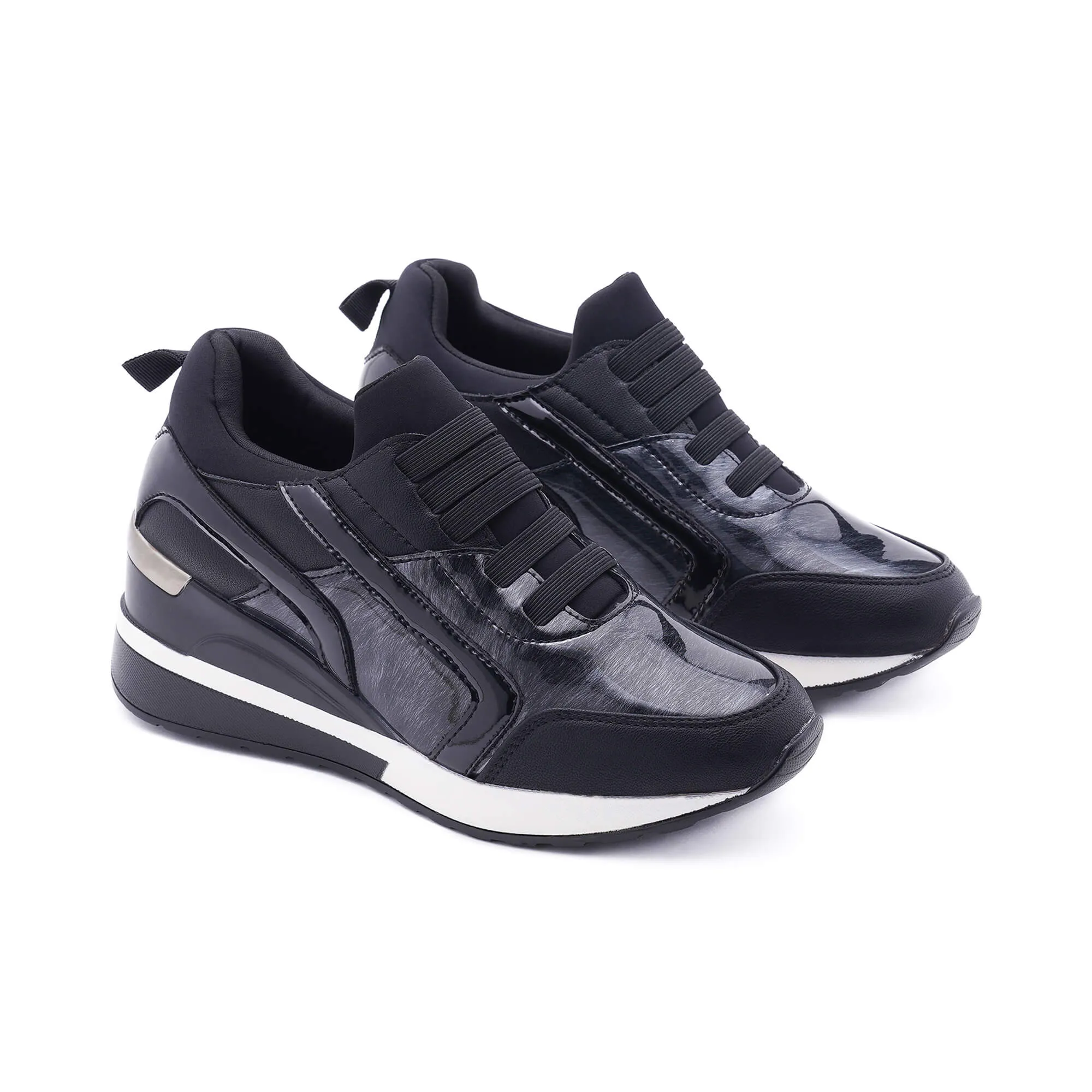 Siena Black Silver Sneakers