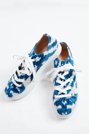 Silk Velvet Indigo Sneakers