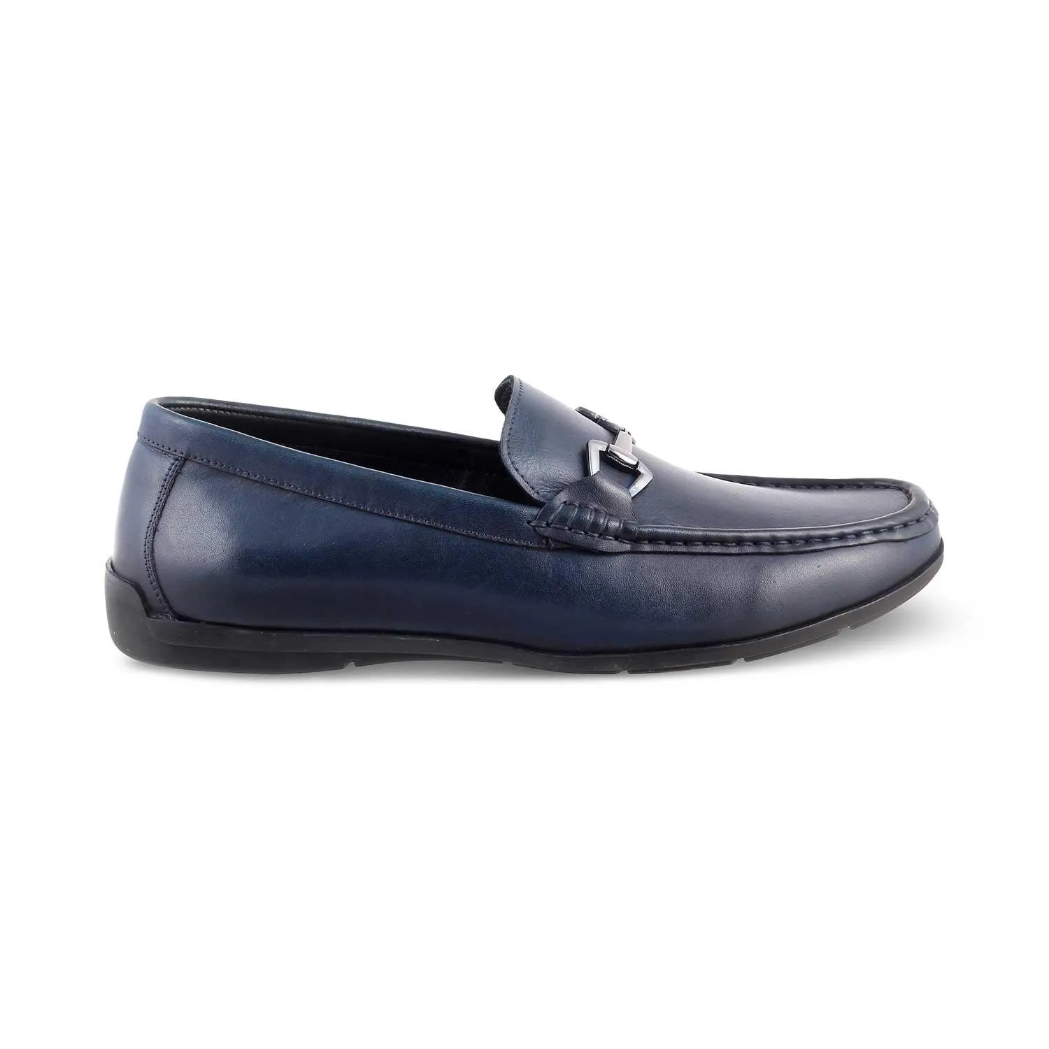 The Rhodes Blue Men's Leather Driving Loafers Tresmode