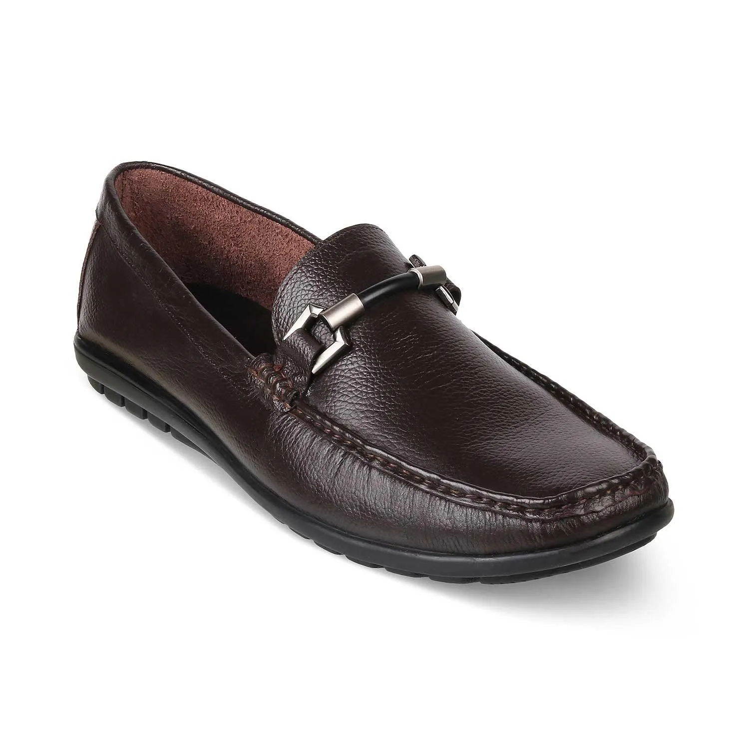 The Uffizi Brown Men's Leather Loafers Tresmode