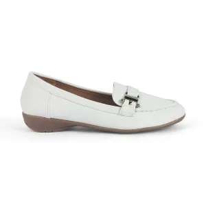 Tresmode Lasi White Women's Casual Loafers