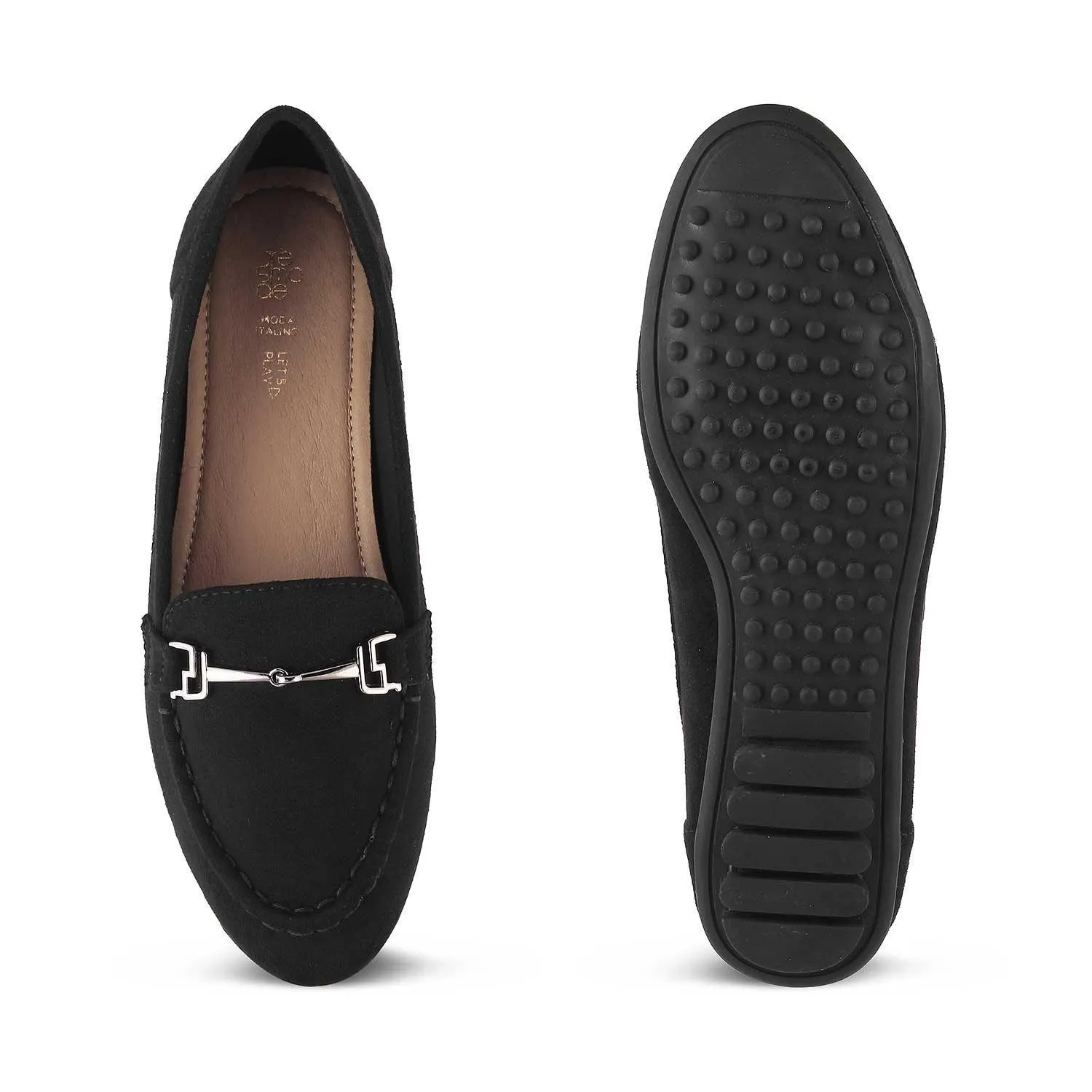 Tresmode Sangelus Black Women's Dress Loafers