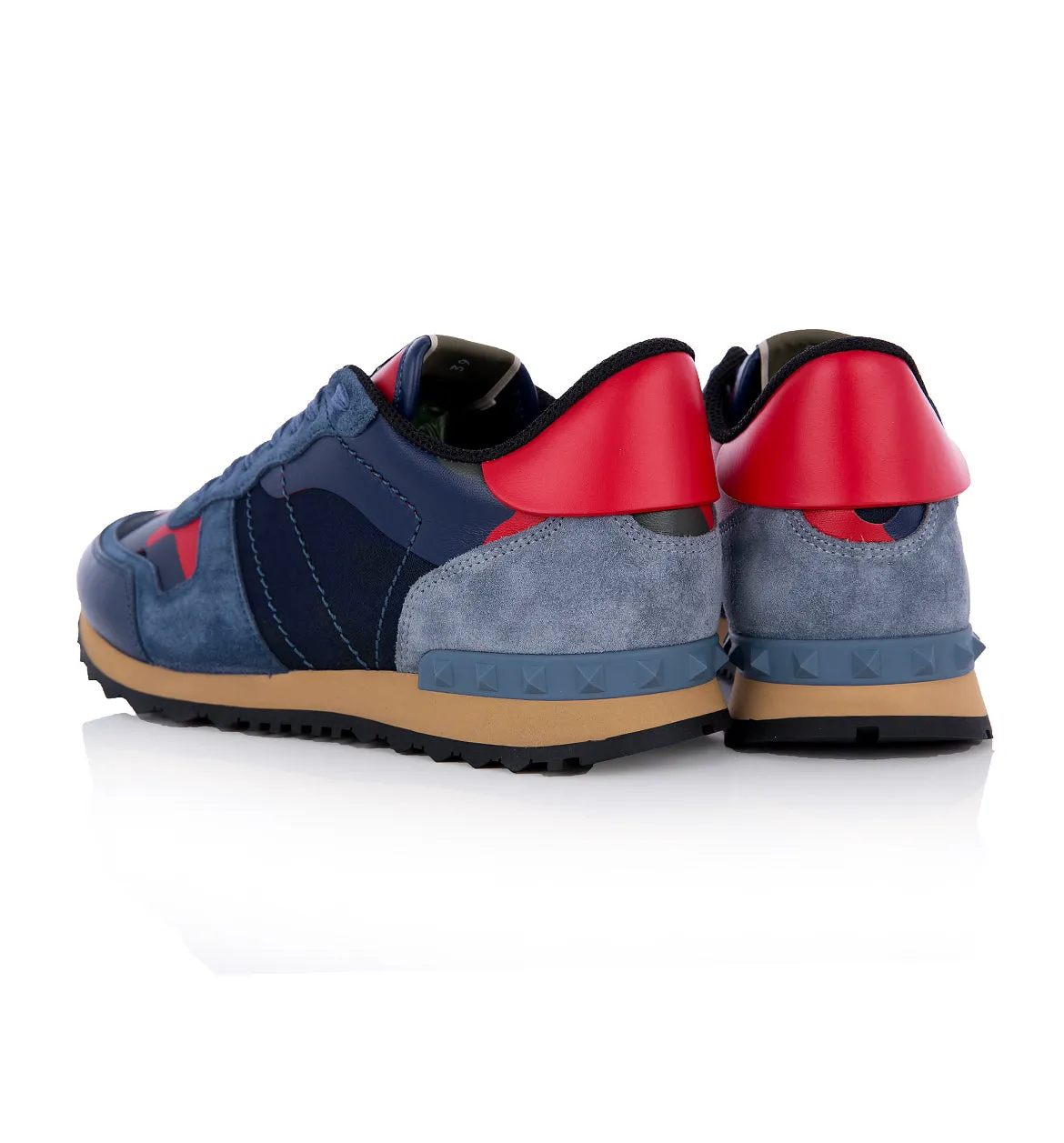 Valentino Garavani Men's Rockrunner Sneakers - CAMO/BLUE RED