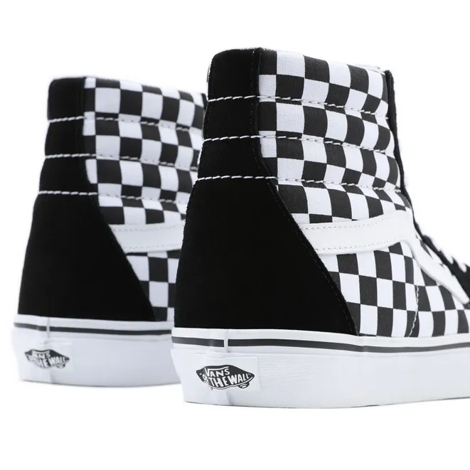 Vans scarpa sneaker alta per uomo e donna SK8-HI VN0A32QGHRK1 quadri bianco nero