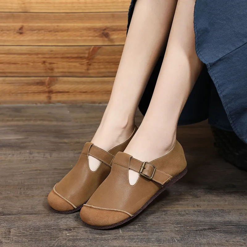 Women's Vintage Handmade Flat Casual Round Toe Shoes